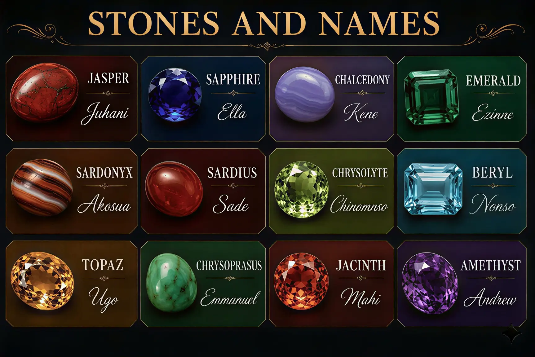 The twelve stones